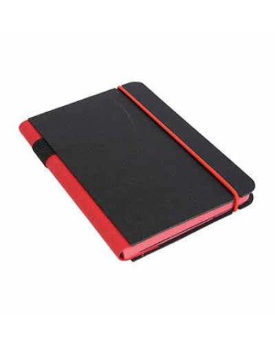 QUADERNETTO C/ELASTICO NERO PART. COLOR 16402