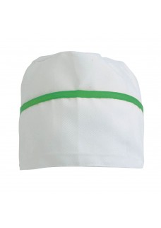 CAP.CHEF POLY/COTONE BIANCO BORDI COLOR 16443