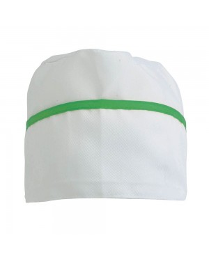CAP.CHEF POLY/COTONE BIANCO BORDI COLOR 16443
