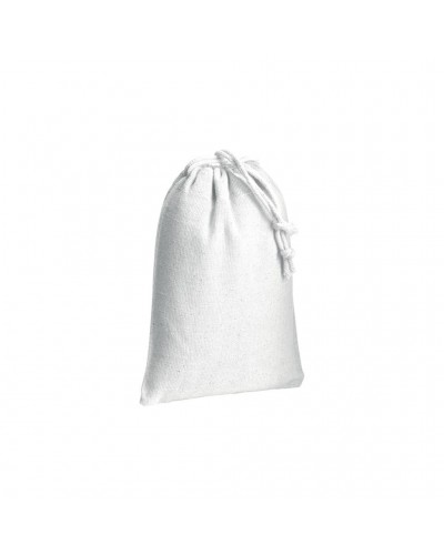 SACCHETTO IN COTONE 120 G/M2 CON CHIUSURA A STROZZO, 10 X 14 CM 1912001