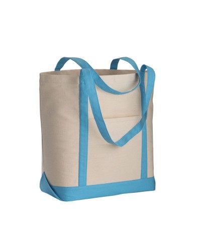 SHOPPER (50X38X18)CANVAS NATURALE+COLOR 20114