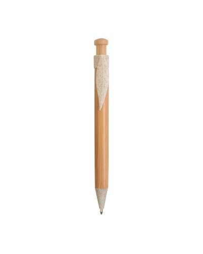 PENNA IN BAMBOO, CLIP FOGLIA IN PAGLIA 20804