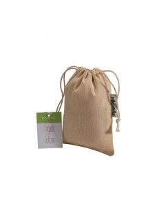 SACCHETTO REGALO IN COTONE ORGANICO 140G/M2, 10 X 14 CM 21106