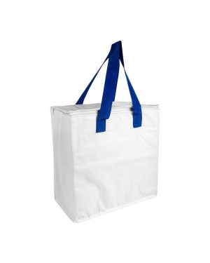BORSA FRIGO IN PP LAMINATO 120 G/M2 , MANICI COLORATI, CHISURA ZIP 21119