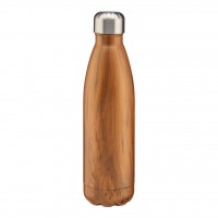 THERMOS IN ACCIAIO INOSSIDABILE CAPACITà 500 ML CON DOPPIA PARETE ISOLANTE. EFFETTO LEGNO 21413