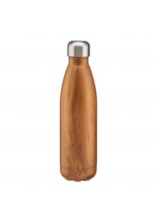 THERMOS IN ACCIAIO INOSSIDABILE CAPACITà 500 ML CON DOPPIA PARETE ISOLANTE. EFFETTO LEGNO 21413