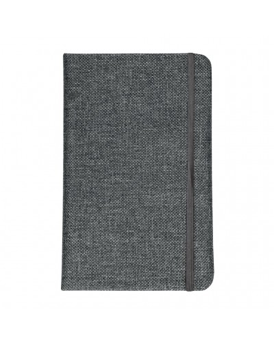 QUADERNO CON COPERTINA IN R-PET, CON ELASTICO, FOGLI A RIGHE COLOR BIANCO 21439