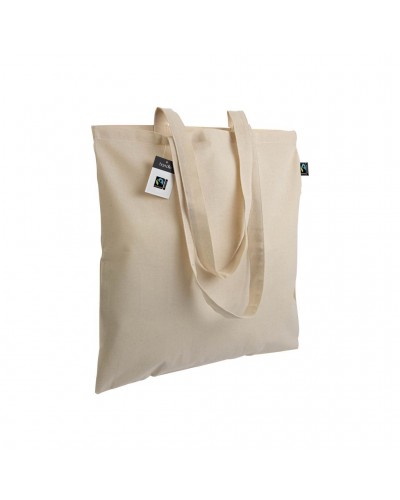 SHOPPER CERTIFICATA FAIRTRADE® IN COTONE 140G/M2, MANICI LUNGHI 22101
