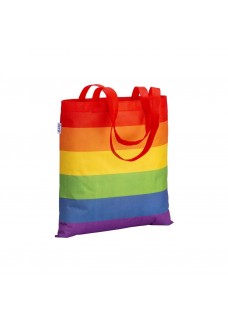 SHOPPER ARCOBALENO IN R-PET  80G/M2, MANICI LUNGHI 22109