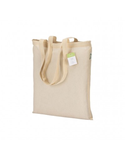 SHOPPER IN COTONE ORGANICO 100 G/M2, MANICI LUNGHI 22115