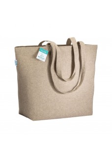 SHOPPER CON SOFFIETTO ALLA BASE IN COTONE RICICLATO 280 G/M2, MANICI LUNGHI 22119