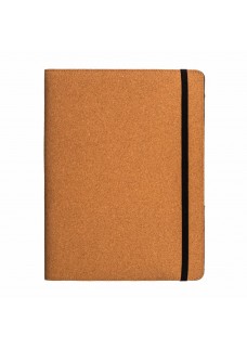 CARTELLA CONGRESSO E ORGANIZER IN SUGHERO A4 CON ELASTICO, BLOCCO 20 FOGLI 22128