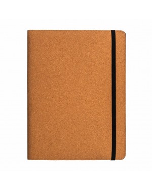 CARTELLA CONGRESSO E ORGANIZER IN SUGHERO A4 CON ELASTICO, BLOCCO 20 FOGLI 22128