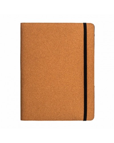 CARTELLA CONGRESSO E ORGANIZER IN SUGHERO A4 CON ELASTICO, BLOCCO 20 FOGLI 22128