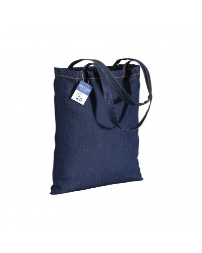 SHOPPER IN COTONE DENIM RICICLATO 180 GR/M2, MANICI LUNGHI