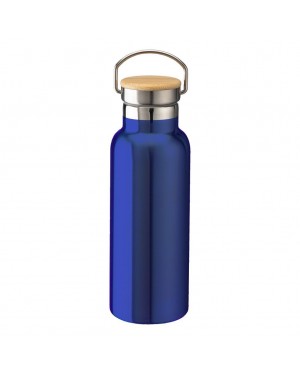 THERMOS IN ACCIAIO INOSSIDABILE (500 ML) CON DOPPIA PARETE ISOLANTE E TAPPO IN BAMBù 22421