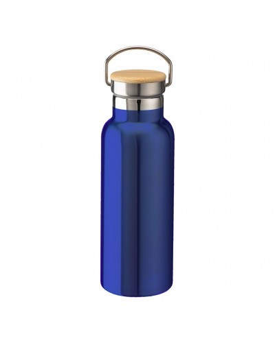 THERMOS IN ACCIAIO INOSSIDABILE (500 ML) CON DOPPIA PARETE ISOLANTE E TAPPO IN BAMBù 22421