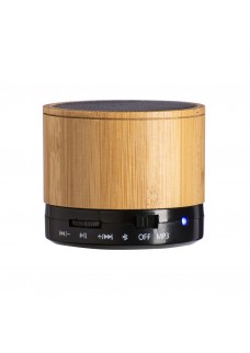 MINI ALTOPARLANTE BLUETOOTH V 5.0 CILINDRICO IN BAMBù E ABS 22425