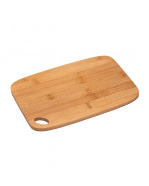TAGLIERE DA CUCINA IN BAMBù CON ANGOLI ARROTONDATIE FORO PER ESSERE APPESO. 22449