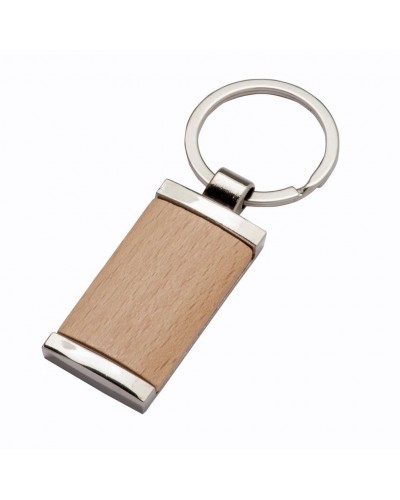 PORTACHIAVI IN METALLO RETTANGOLARE, CON PARTICOLARE FRONTALE IN LEGNO 22901