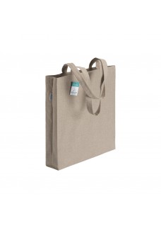 SHOPPER  IN COTONE RICICLATO 190 G/M2, MANICI LUNGHI E SOFFIETTO
