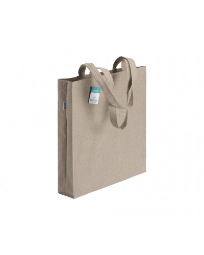 SHOPPER  IN COTONE RICICLATO 190 G/M2, MANICI LUNGHI E SOFFIETTO