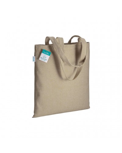 SHOPPER IN COTONE RICICLATO 280 G/M2, MANICI LUNGHI E SOFFIETTO