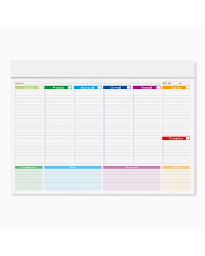 PLANNING E RUBRICHE - MINI PLANNING MULTICOLOR PA806