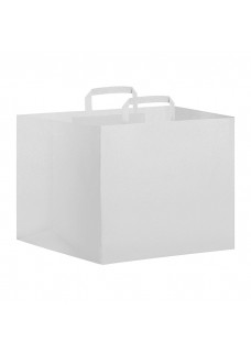 SHOPPER IN CARTA - WHITE/BLACK TAKE AWAY PG023