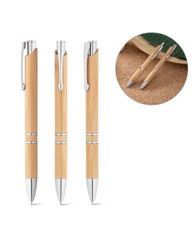 BETA BAMBOO. PENNA A SFERA IN BAMBU CON CLIP 81011