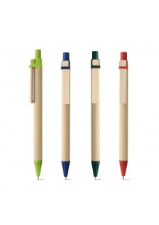 NAIROBI. PENNA A SFERA IN CARTA KRAFT CON CLIP 91292