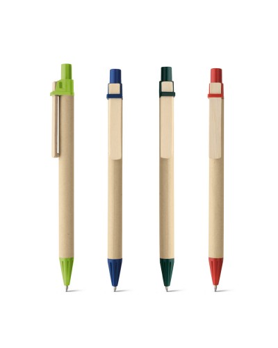 NAIROBI. PENNA A SFERA IN CARTA KRAFT CON CLIP 91292