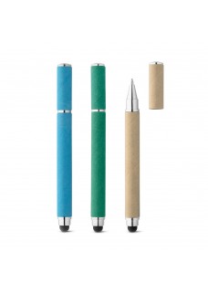 PAPYRUS. PENNA A SFERA IN CARTA KRAFT E ABS CON PUNTA TOUCH 91621