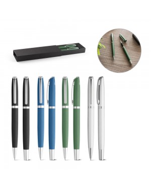 RE-LANDO-SET. SET PENNA ROLLER E PENNA A SFERA CON CORPO IN ALLUMINIO 100% RICICLATO 91778