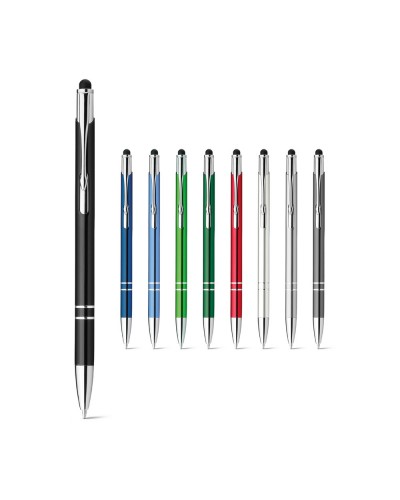 GALBA. PENNA A SFERA IN ALLUMINIO CON PUNTA TOUCH E CLIP 91849