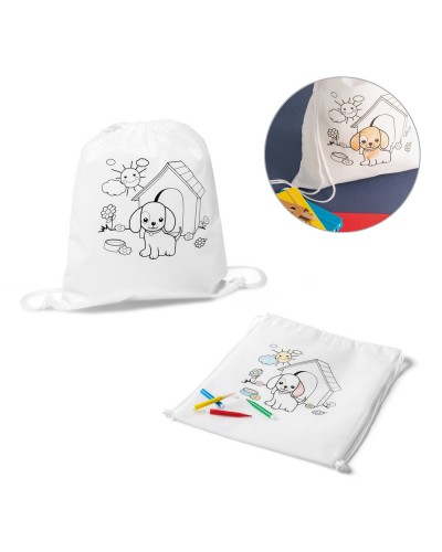 DRAWS. ZAINO A SACCA CON DISEGNO DA COLORARE (80 M/G?) 92619