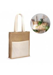 BRAGA. BORSA IN JUTA (240 G/M?) CON TASCA IN 100% COTONE (140 GM?) 92823