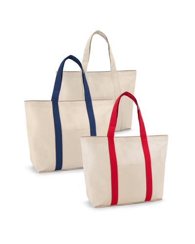 VILLE. BORSA 100% IN TELA DI COTONE CON TASCA INTERNA E FRONTALE (280 G/M?) 92824