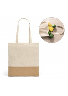 MERCAT. BORSA IN COTONE 100% (160 G/M?) CON DETTAGLIO IN IMITAZIONE IUTA 92882