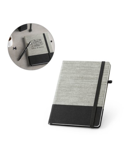 ROUSSEAU. BLOCK NOTES A5 IN IN FIBRA DI PAGLIA E TELA DI COTONE 93268