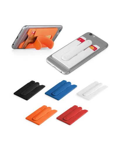 CARVER. PORTA TESSERE CON SUPPORTO PER CELLULARE IN SILICONE 93321