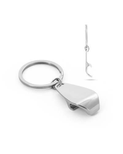 HELLI. PORTACHIAVI IN METALLO CON APRIBOTTIGLIE 93394