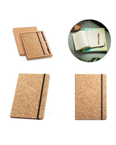 FREUD. SET BLOCK NOTES A5 E PENNA A SFERA IN SUGHERO 93578