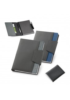 RUSSEL. COPERTINA IN PU E TESSUTO IN POLIESTERE CON BLOCK NOTES A5 93788