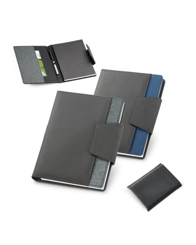 RUSSEL. COPERTINA IN PU E TESSUTO IN POLIESTERE CON BLOCK NOTES A5 93788