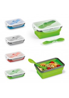 SAFFRON. PORTA PRANZO. CONTENITORE ERMETICO IN SILICONE E PP 640 ML 93847