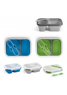 DILL. PORTA PRANZO. CONTENITORE ERMETICO IN SILICONE E PP (480 E 760 ML) 93848