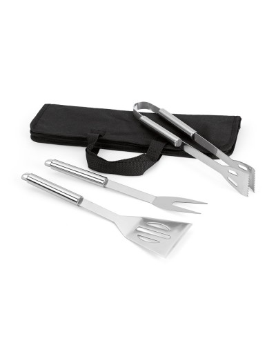 SOARES. SET BARBECUE COMPOSTO DA 3 PEZZI IN ACCIAIO INOSSIDABILE 93998