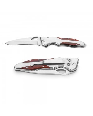 LAWRENCE. COLTELLO TASCABILE IN ACCIAIO INOX E LEGNO 94030