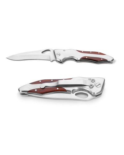 LAWRENCE. COLTELLO TASCABILE IN ACCIAIO INOX E LEGNO 94030